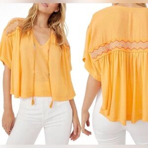 Embroidered Yellow Top